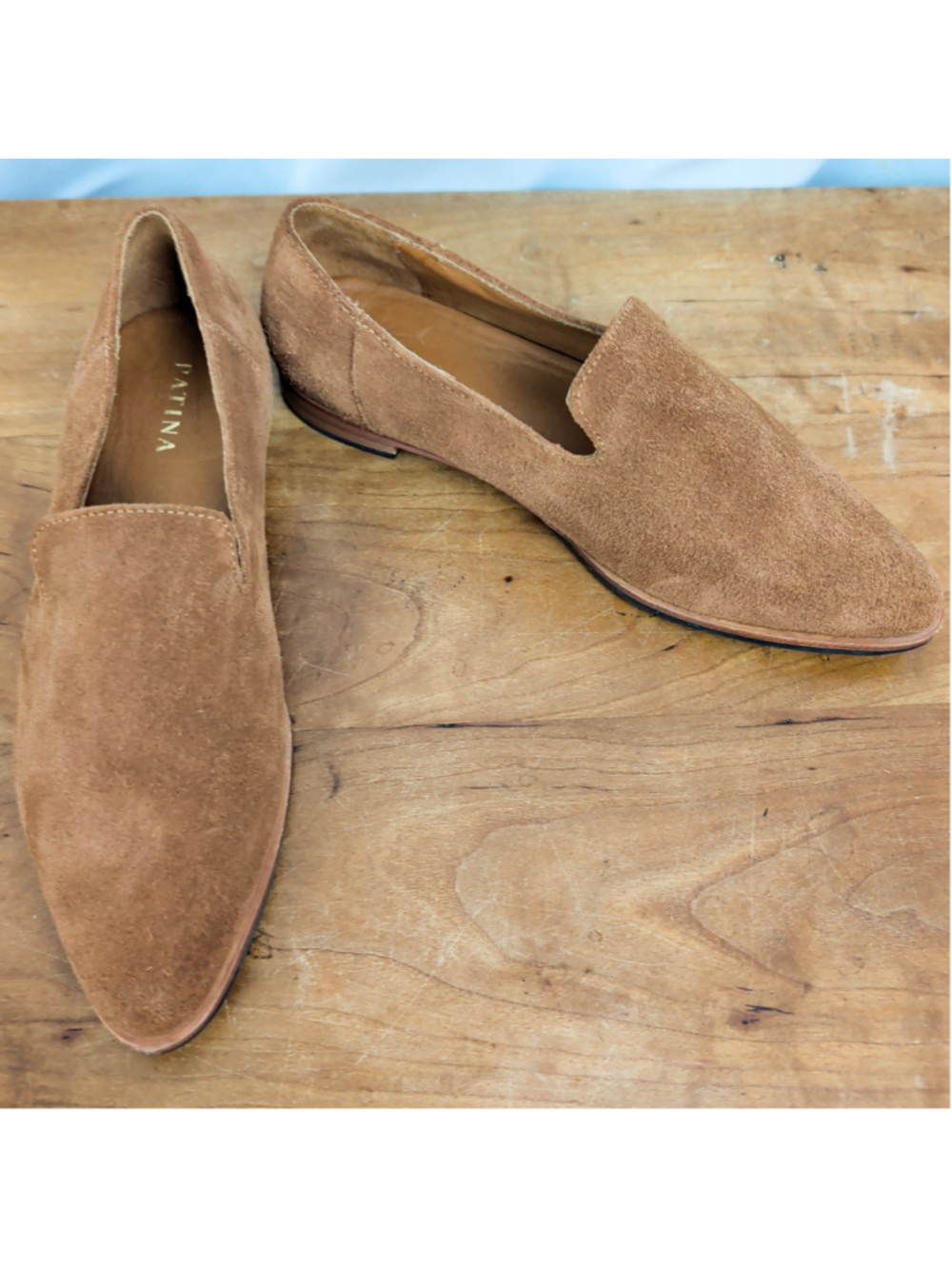 Patina Mexican handmade Leather Suede Finish Ladies' Loafers US 8 EUC